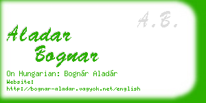 aladar bognar business card